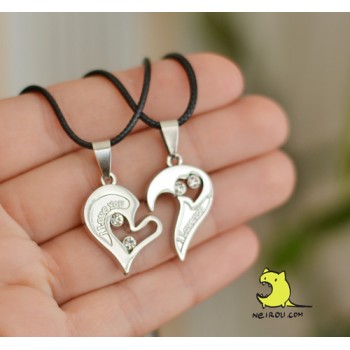 Кулон парный для влюбленных I love you. Silver Цена за 1 пару